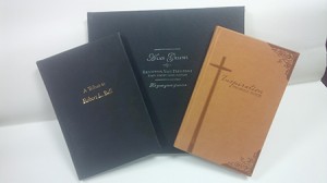 Three custom books